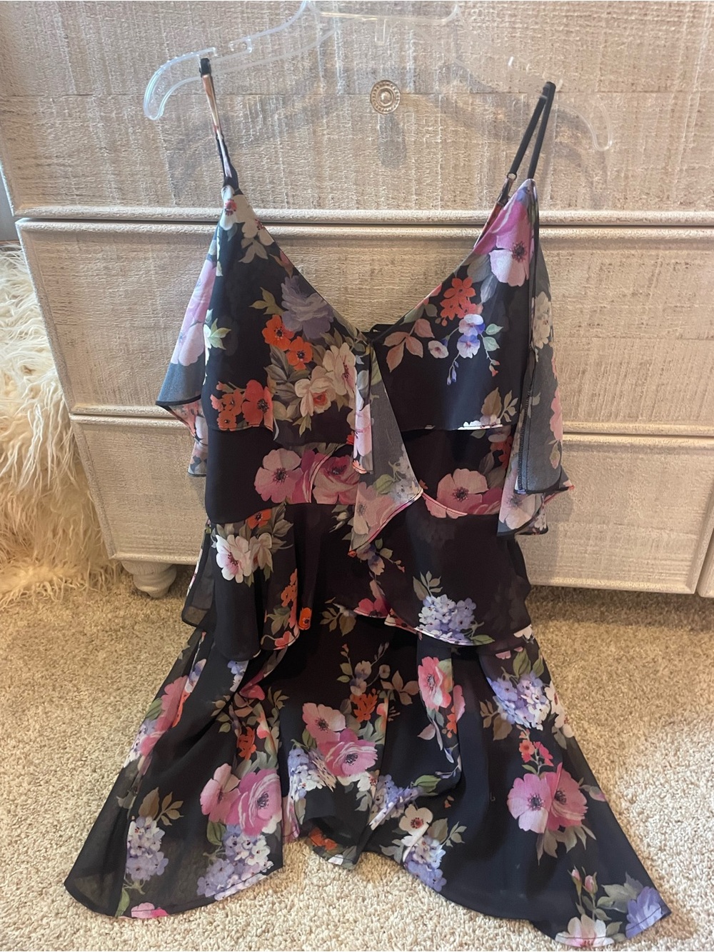 Yumi Kim Black Label Floral Lined Dress (Black, Pink, Blue)